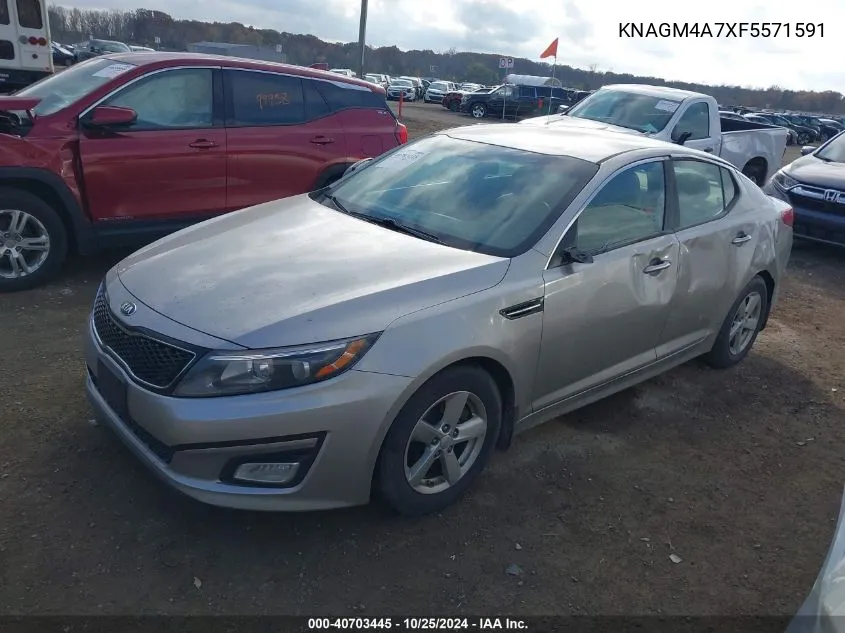 2015 Kia Optima Lx VIN: KNAGM4A7XF5571591 Lot: 40703445