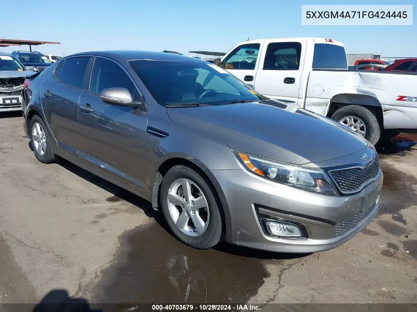 2015 Kia Optima Lx VIN: 5XXGM4A71FG424445 Lot: 40703679