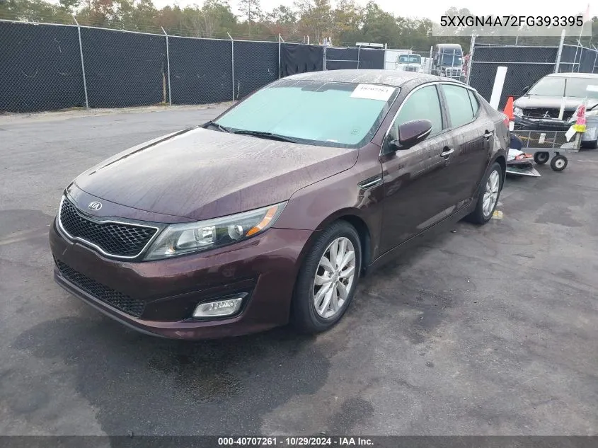 2015 Kia Optima Ex VIN: 5XXGN4A72FG393395 Lot: 40707261