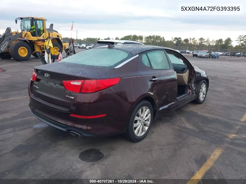 2015 Kia Optima Ex VIN: 5XXGN4A72FG393395 Lot: 40707261