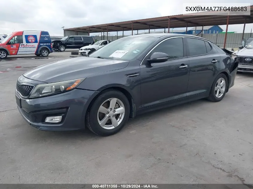 2015 Kia Optima Lx VIN: 5XXGM4A77FG488683 Lot: 40711355