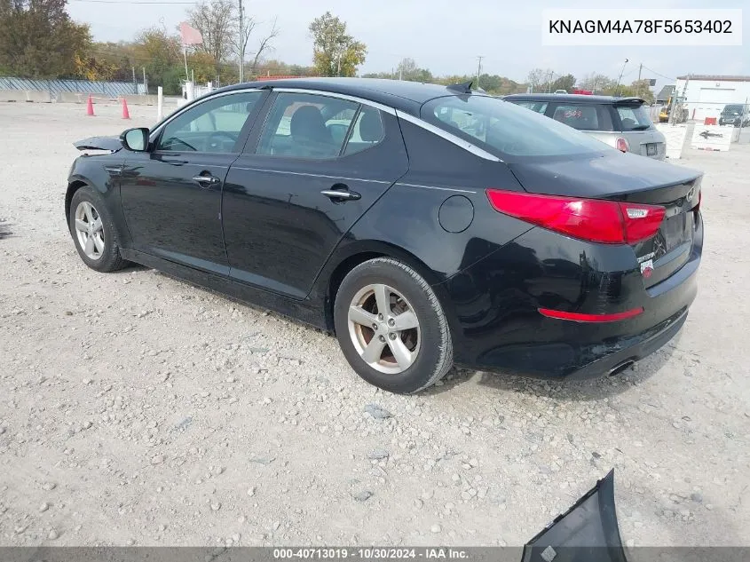 2015 Kia Optima Lx VIN: KNAGM4A78F5653402 Lot: 40713019