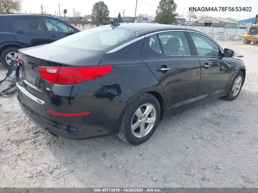 2015 Kia Optima Lx VIN: KNAGM4A78F5653402 Lot: 40713019