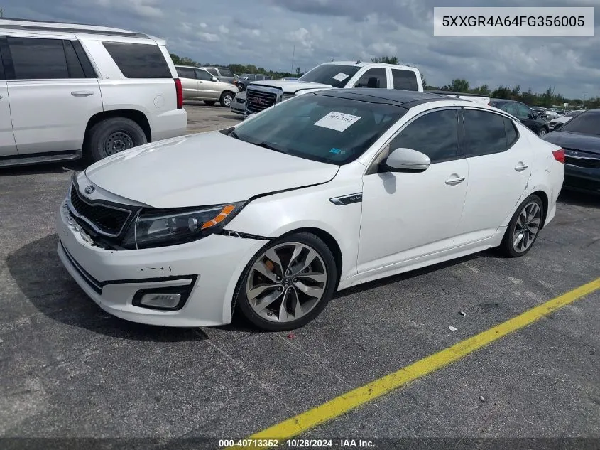 2015 Kia Optima Sx VIN: 5XXGR4A64FG356005 Lot: 40713352