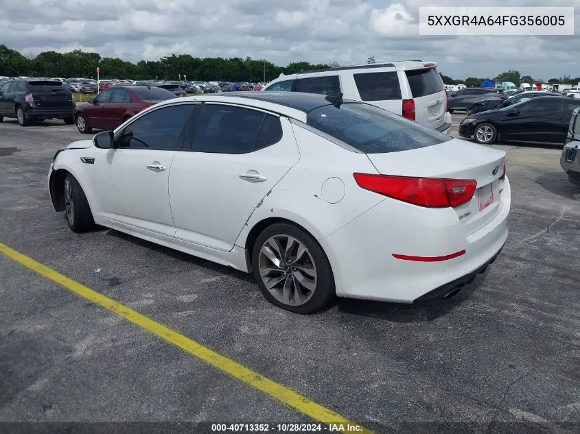 2015 Kia Optima Sx VIN: 5XXGR4A64FG356005 Lot: 40713352