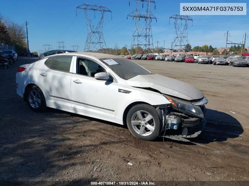 2015 Kia Optima Lx VIN: 5XXGM4A71FG376753 Lot: 40718847