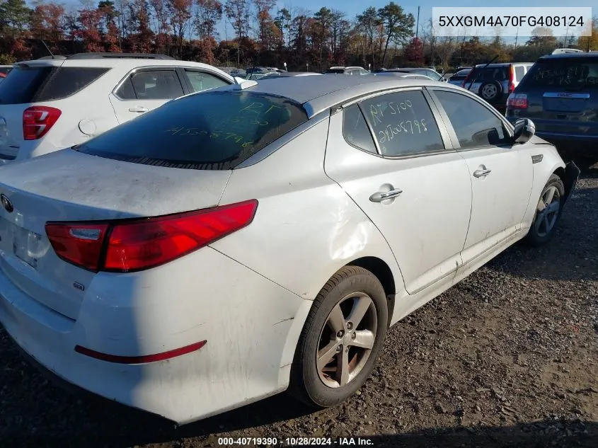 2015 Kia Optima Lx VIN: 5XXGM4A70FG408124 Lot: 40719390