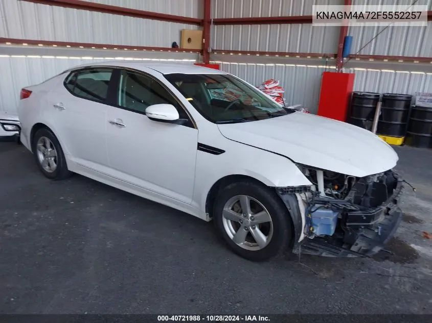 2015 Kia Optima Lx VIN: KNAGM4A72F5552257 Lot: 40721988