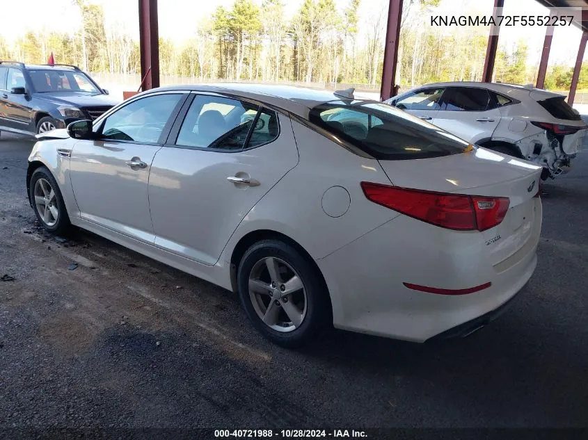 2015 Kia Optima Lx VIN: KNAGM4A72F5552257 Lot: 40721988