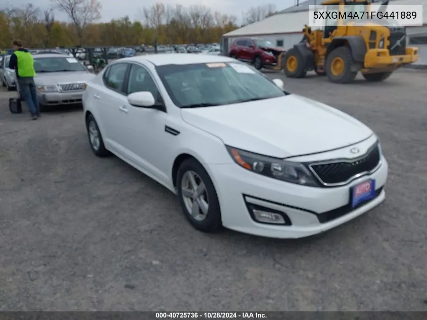 2015 Kia Optima Lx VIN: 5XXGM4A71FG441889 Lot: 40725736