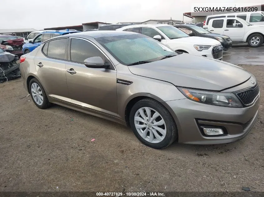 2015 Kia Optima Lx VIN: 5XXGM4A74FG416209 Lot: 40727829