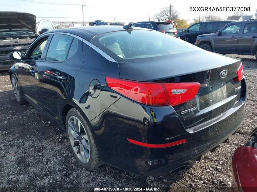 2015 Kia Optima Sx Turbo VIN: 5XXGR4A65FG377008 Lot: 40739070