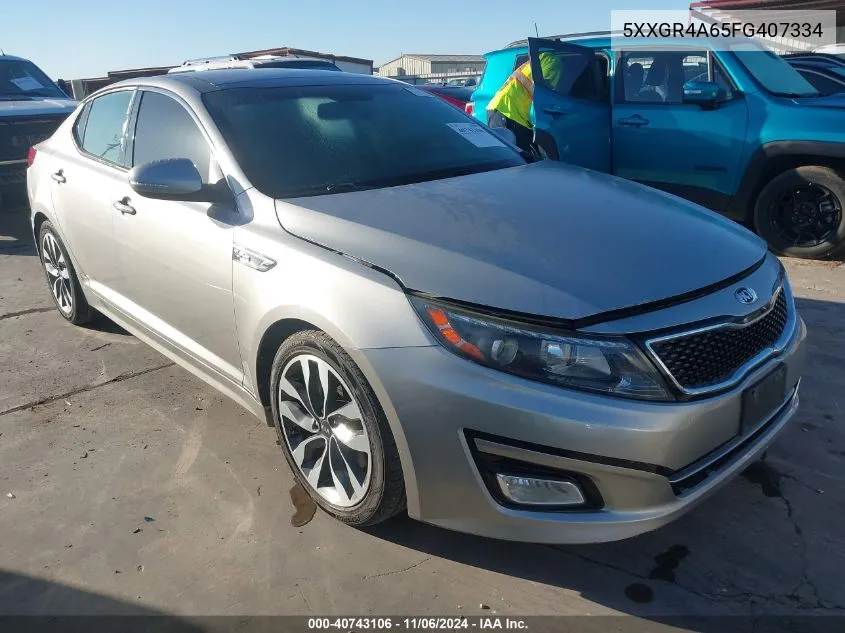 2015 Kia Optima Sx Turbo VIN: 5XXGR4A65FG407334 Lot: 40743106