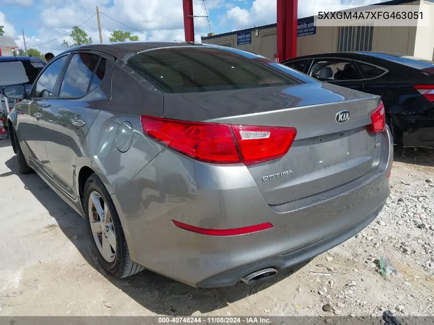 2015 Kia Optima Lx VIN: 5XXGM4A7XFG463051 Lot: 40748244