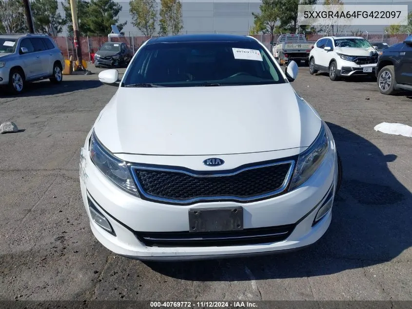 2015 Kia Optima Sx Turbo VIN: 5XXGR4A64FG422097 Lot: 40769772