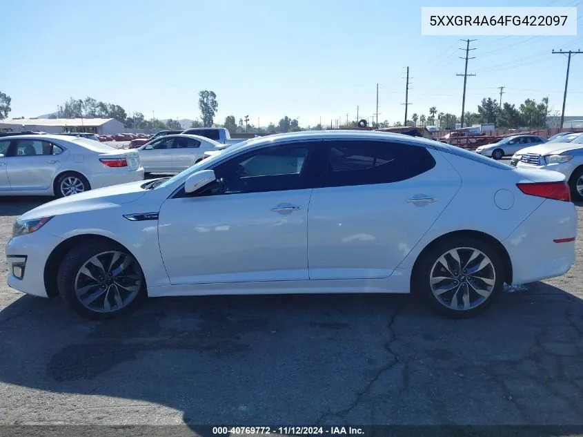 2015 Kia Optima Sx Turbo VIN: 5XXGR4A64FG422097 Lot: 40769772