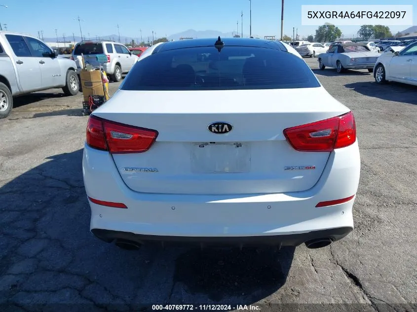 2015 Kia Optima Sx Turbo VIN: 5XXGR4A64FG422097 Lot: 40769772