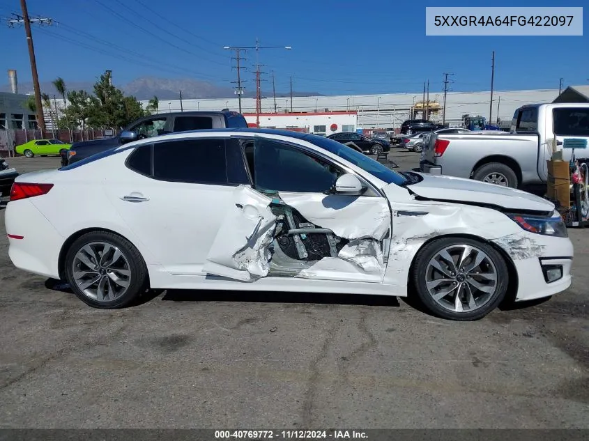 2015 Kia Optima Sx Turbo VIN: 5XXGR4A64FG422097 Lot: 40769772