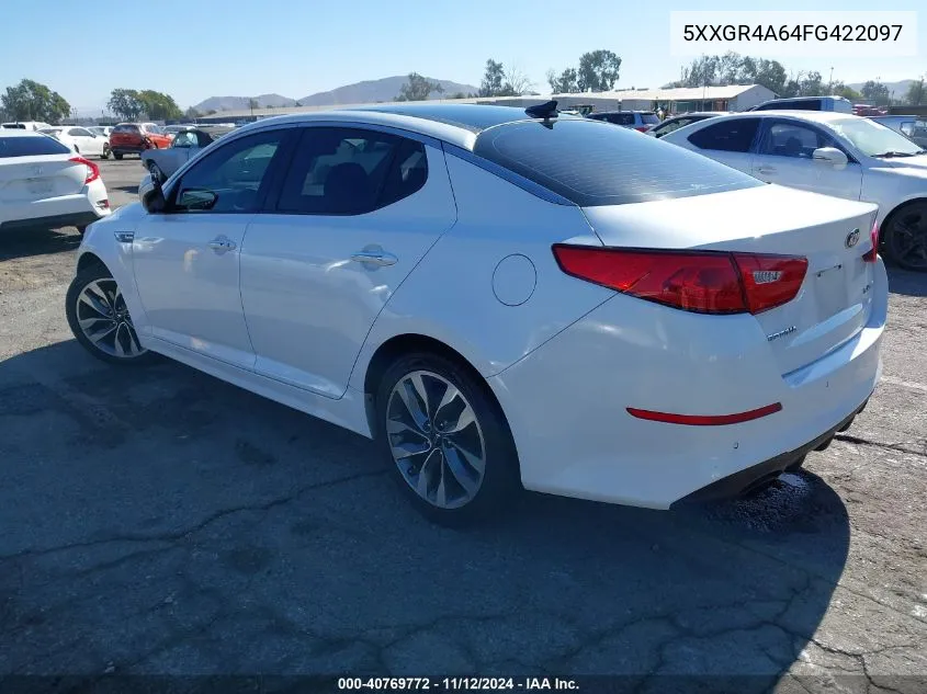 2015 Kia Optima Sx Turbo VIN: 5XXGR4A64FG422097 Lot: 40769772