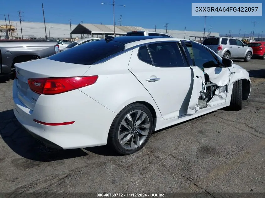 2015 Kia Optima Sx Turbo VIN: 5XXGR4A64FG422097 Lot: 40769772