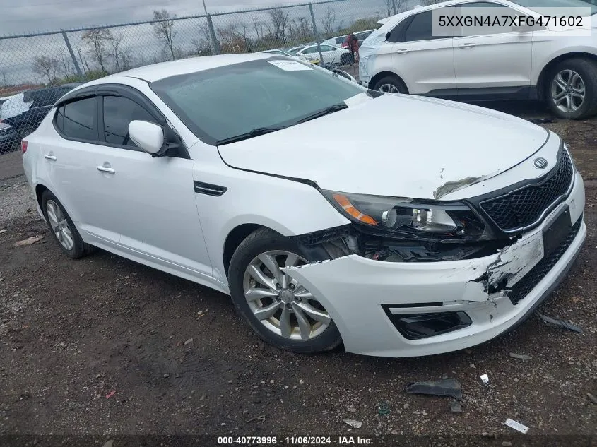 2015 Kia Optima Ex VIN: 5XXGN4A7XFG471602 Lot: 40773996