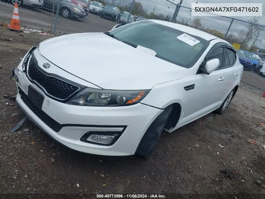 2015 Kia Optima Ex VIN: 5XXGN4A7XFG471602 Lot: 40773996