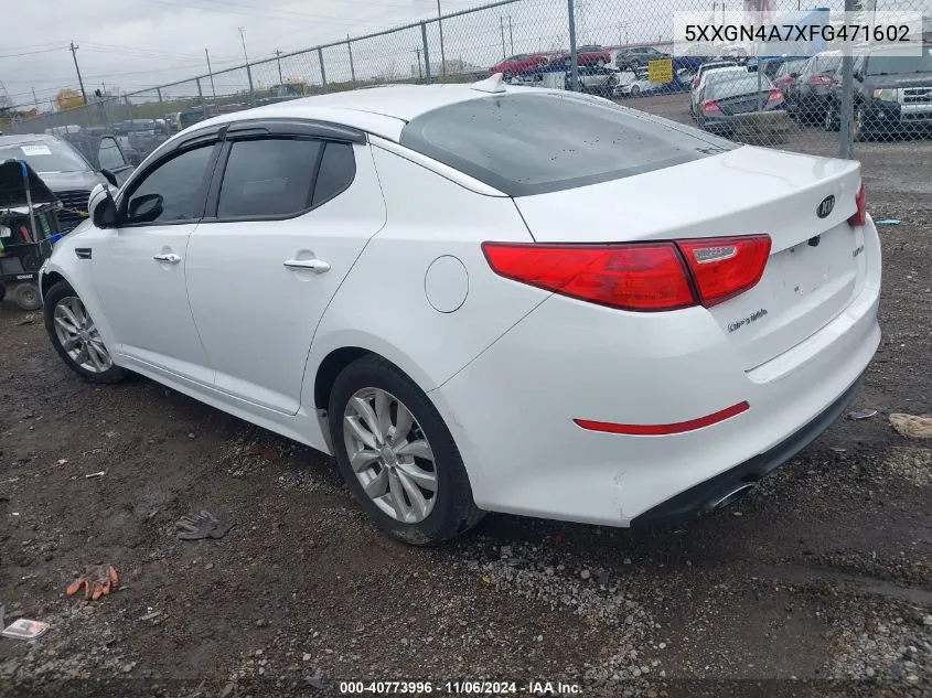 2015 Kia Optima Ex VIN: 5XXGN4A7XFG471602 Lot: 40773996