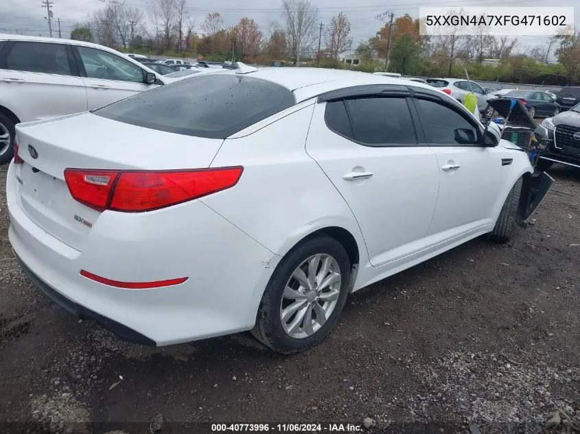 2015 Kia Optima Ex VIN: 5XXGN4A7XFG471602 Lot: 40773996