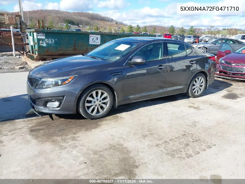 2015 Kia Optima Ex VIN: 5XXGN4A72FG471710 Lot: 40788027