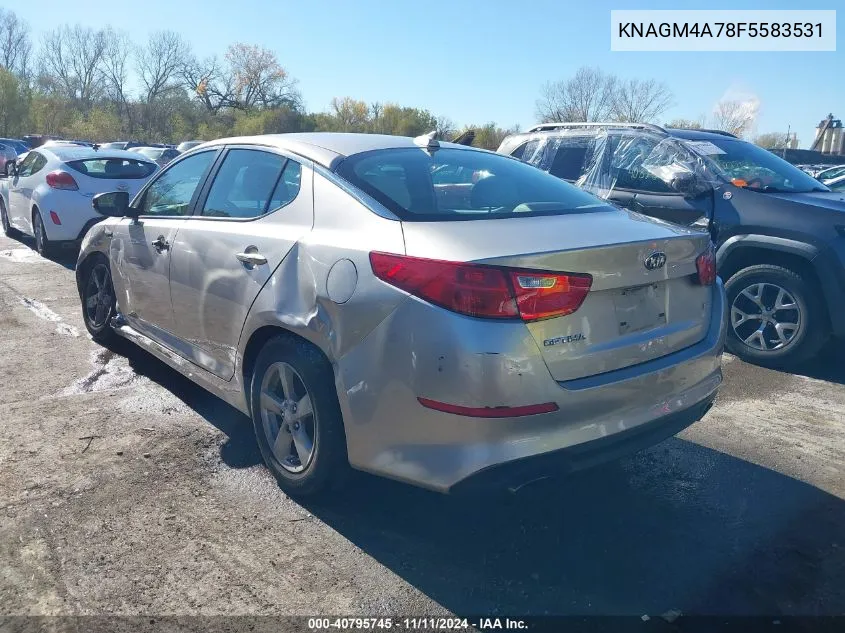 2015 Kia Optima Lx VIN: KNAGM4A78F5583531 Lot: 40795745