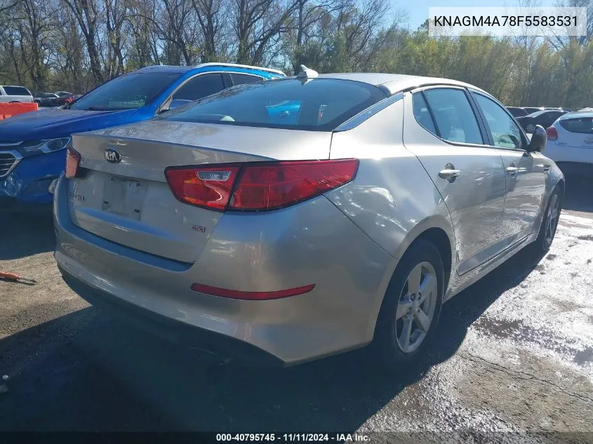 2015 Kia Optima Lx VIN: KNAGM4A78F5583531 Lot: 40795745