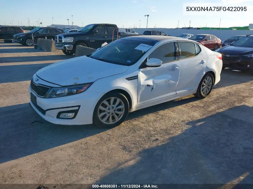 2015 Kia Optima Ex VIN: 5XXGN4A75FG422095 Lot: 40808351