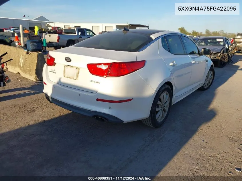 2015 Kia Optima Ex VIN: 5XXGN4A75FG422095 Lot: 40808351