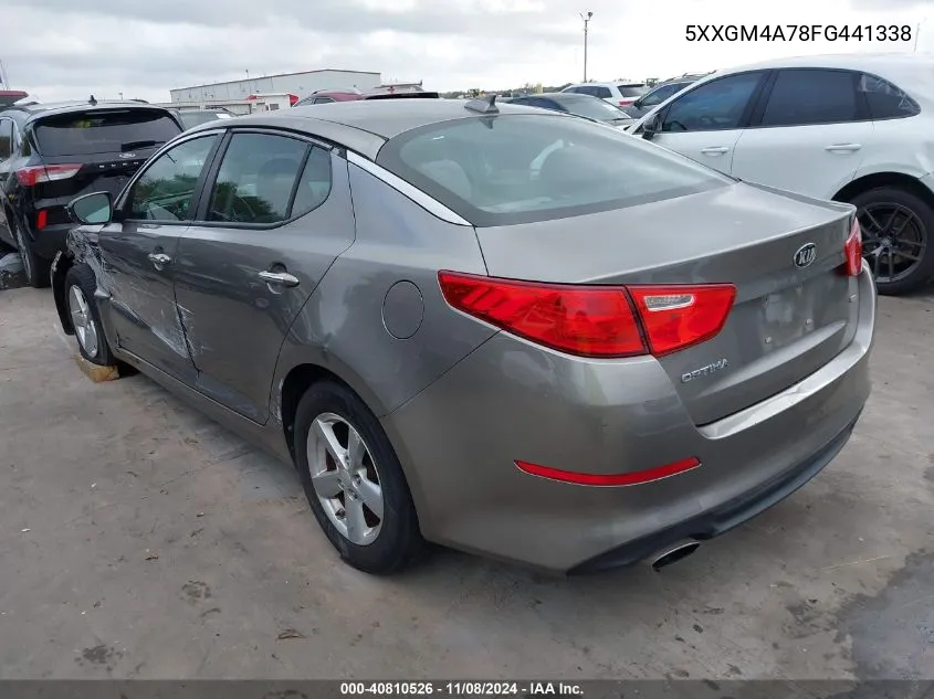 2015 Kia Optima Lx VIN: 5XXGM4A78FG441338 Lot: 40810526