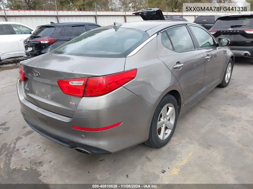 2015 Kia Optima Lx VIN: 5XXGM4A78FG441338 Lot: 40810526