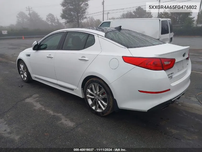 2015 Kia Optima Sx VIN: 5XXGR4A65FG476802 Lot: 40819037