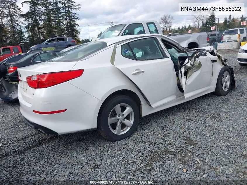 2015 Kia Optima Lx VIN: KNAGM4A73F5656322 Lot: 40825749