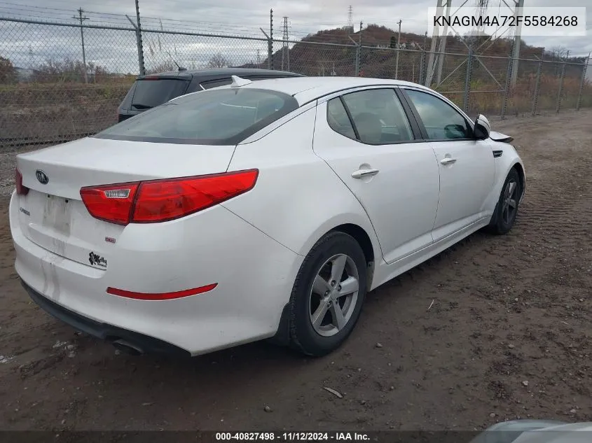 2015 Kia Optima Lx VIN: KNAGM4A72F5584268 Lot: 40827498