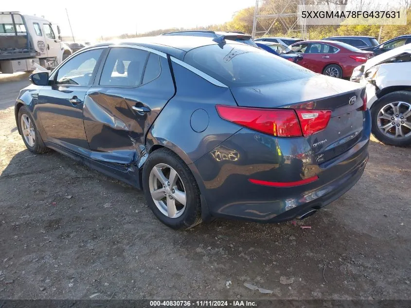 2015 Kia Optima Lx VIN: 5XXGM4A78FG437631 Lot: 40830736