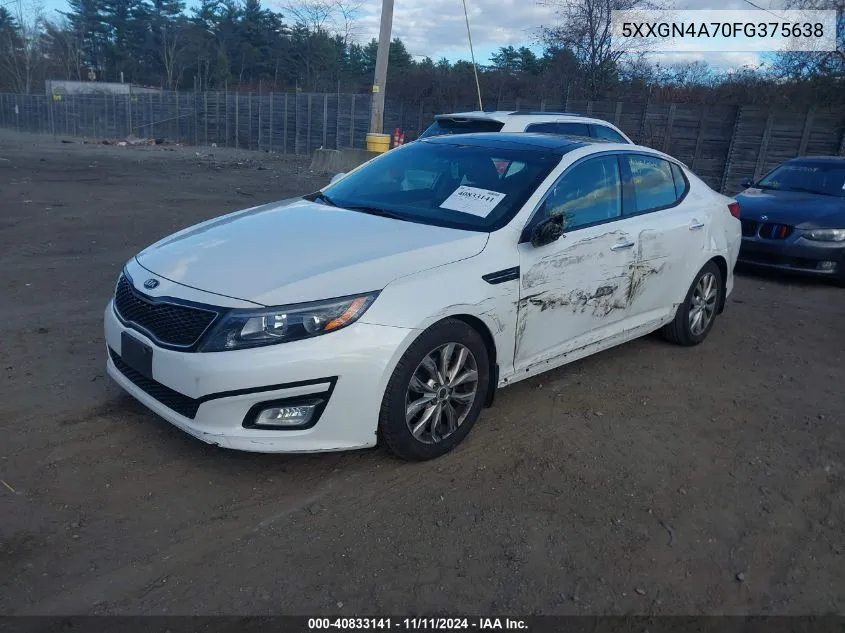 2015 Kia Optima Ex VIN: 5XXGN4A70FG375638 Lot: 40833141