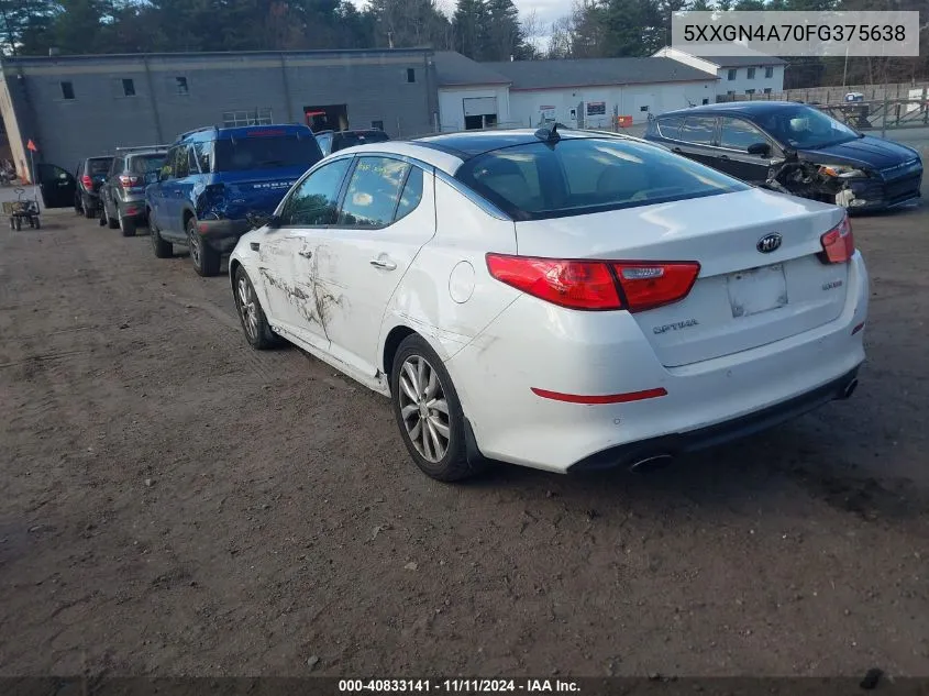 2015 Kia Optima Ex VIN: 5XXGN4A70FG375638 Lot: 40833141