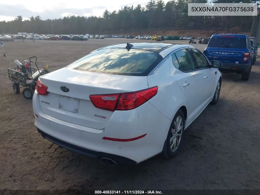 2015 Kia Optima Ex VIN: 5XXGN4A70FG375638 Lot: 40833141