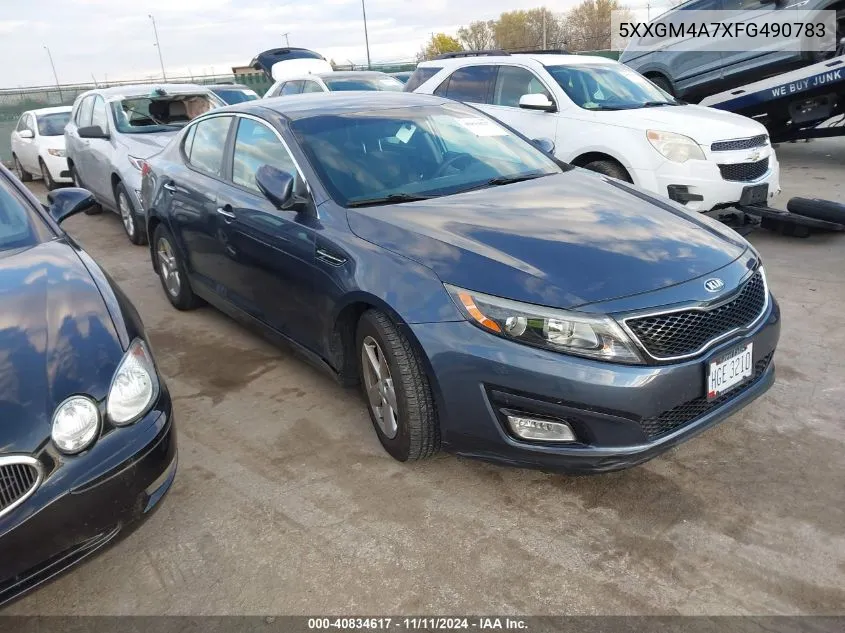 2015 Kia Optima Lx VIN: 5XXGM4A7XFG490783 Lot: 40834617