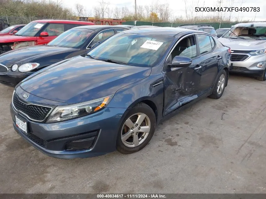 2015 Kia Optima Lx VIN: 5XXGM4A7XFG490783 Lot: 40834617