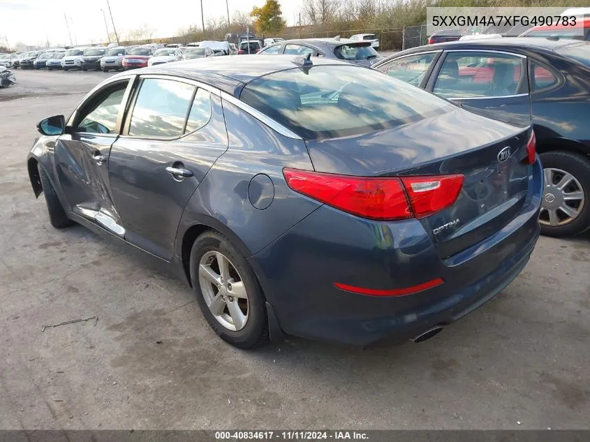 2015 Kia Optima Lx VIN: 5XXGM4A7XFG490783 Lot: 40834617