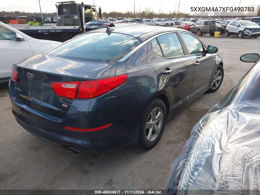 2015 Kia Optima Lx VIN: 5XXGM4A7XFG490783 Lot: 40834617