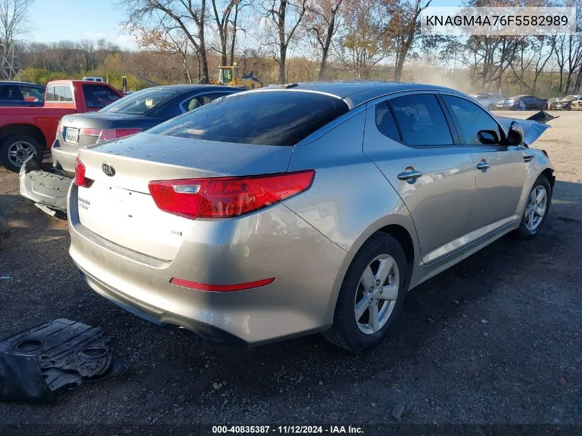 2015 Kia Optima Lx VIN: KNAGM4A76F5582989 Lot: 40835387