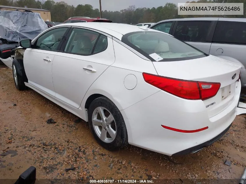 2015 Kia Optima Lx VIN: KNAGM4A74F5626486 Lot: 40835707