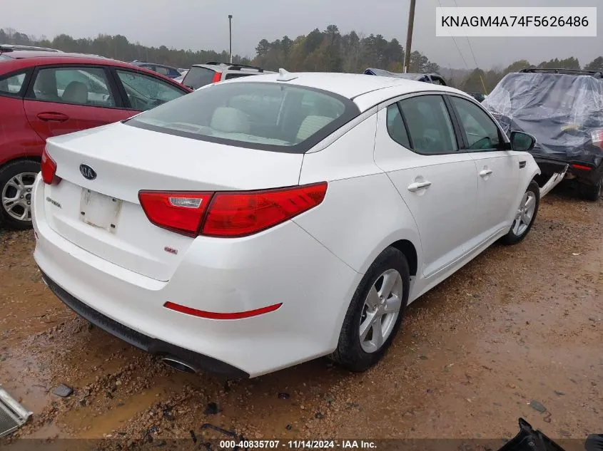 2015 Kia Optima Lx VIN: KNAGM4A74F5626486 Lot: 40835707