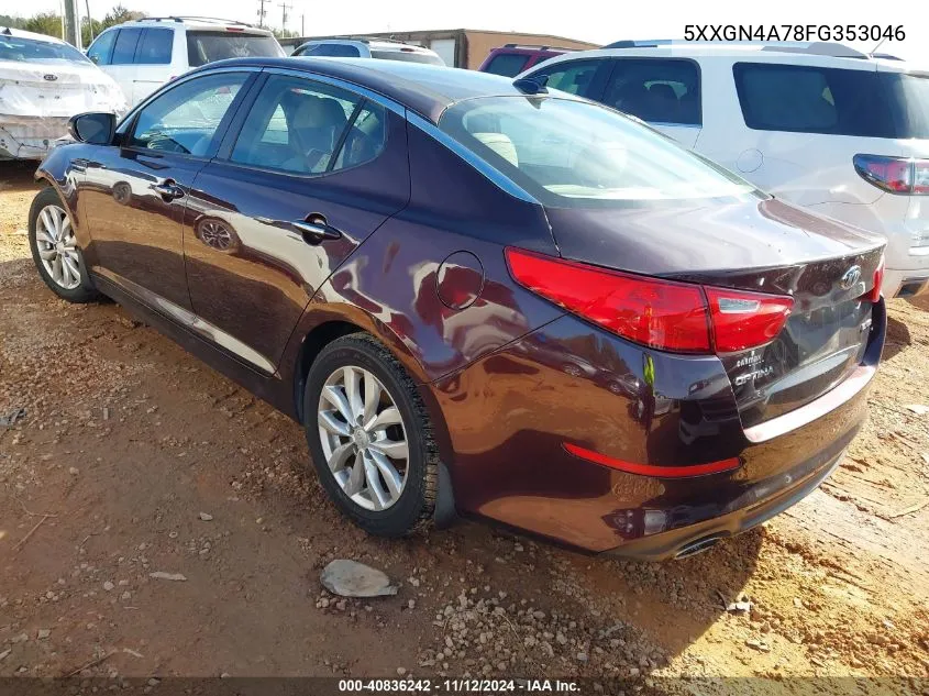 2015 Kia Optima Ex VIN: 5XXGN4A78FG353046 Lot: 40836242